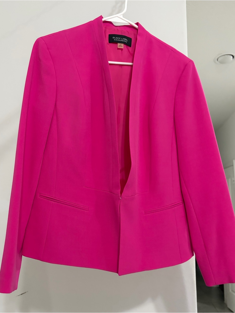 Evan Picone Vibrant Fuchsia Open-Front Blazer
